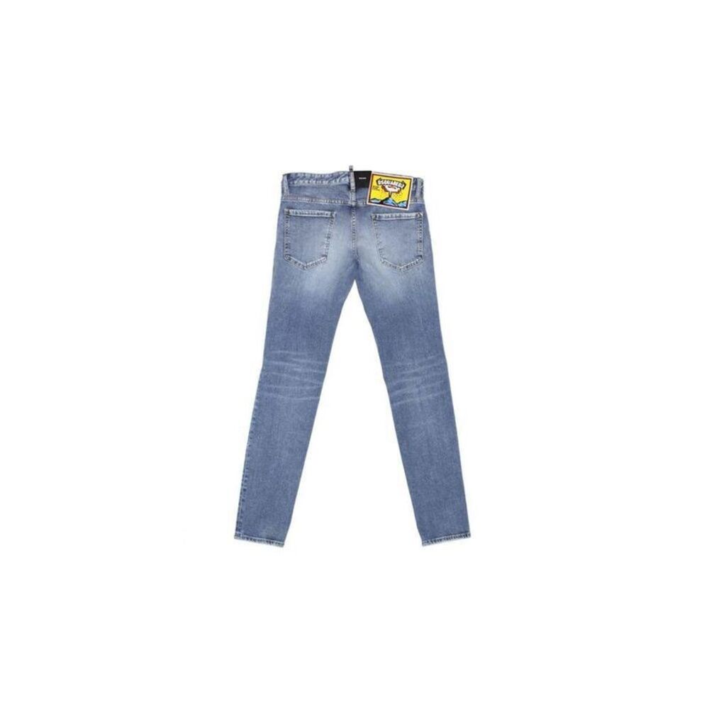 Dsquared² Cotton Straight-Leg Jeans Men Blue Bottoms
